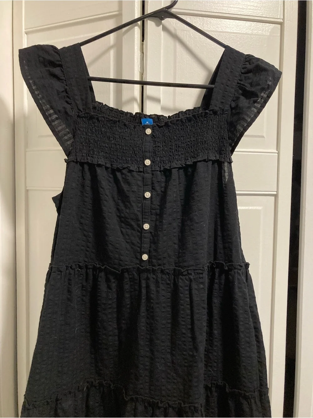 Old Navy Black Tiered Maxi Dress with Square Neck- Tall - Picture 2 of 3